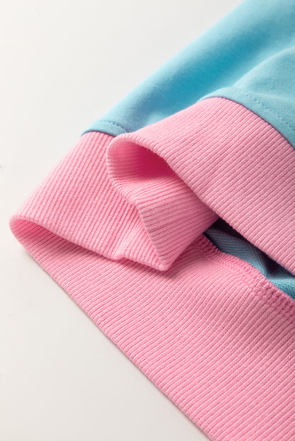 Turquoise Plus Size Contrast Trim T Shirt and Skort Two Piece Set